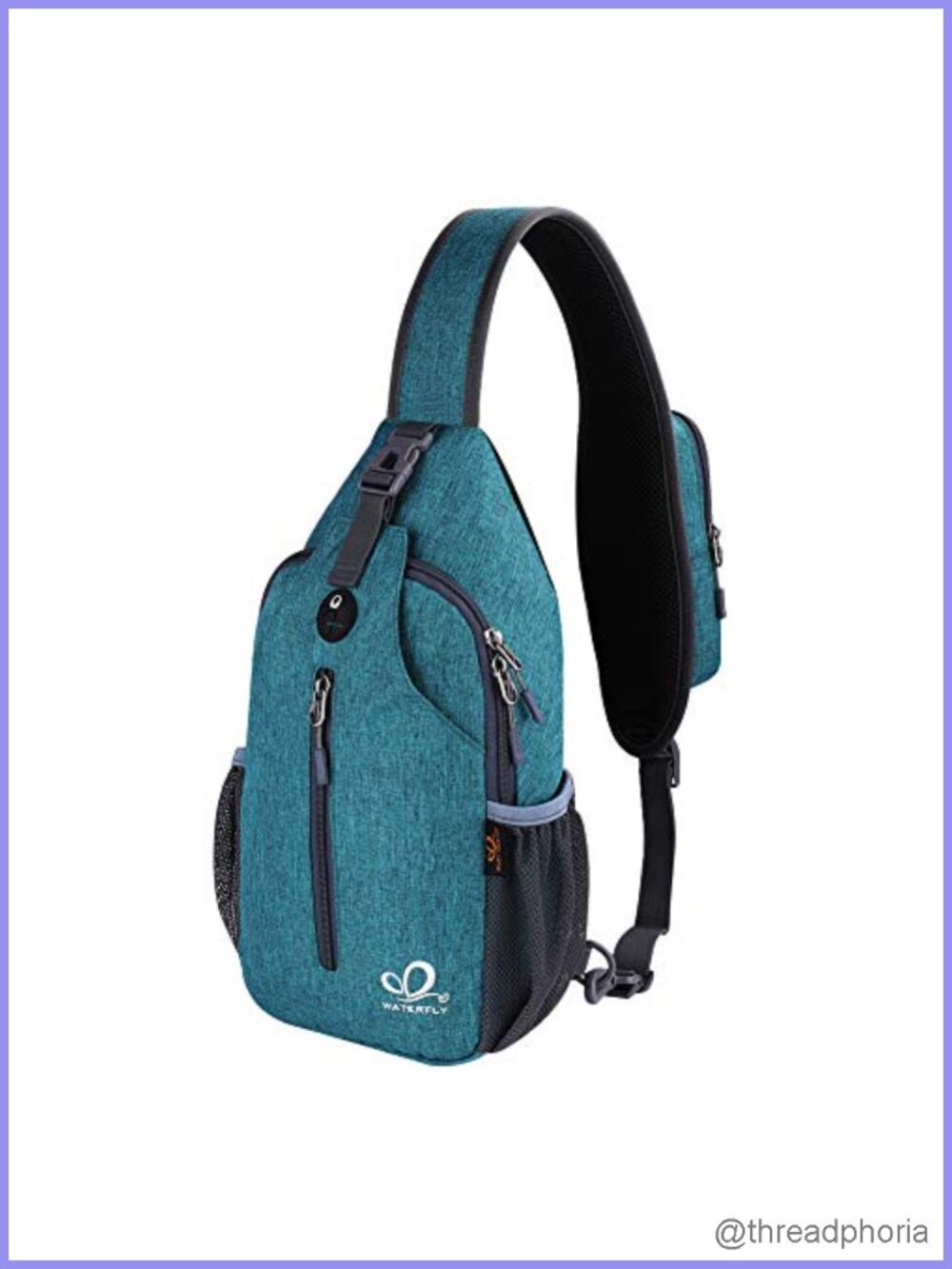 Crossbody Sling Backpack Travel Hiking Daypack with Earphone Hole